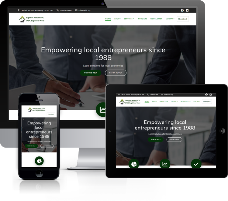 Website for Superior North Community Futures Development Corporation